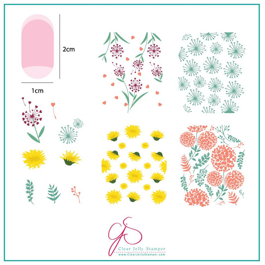 In the Wind (CjS-157) Steel Stamping Plate 8 x 8 Clear Jelly Stamper