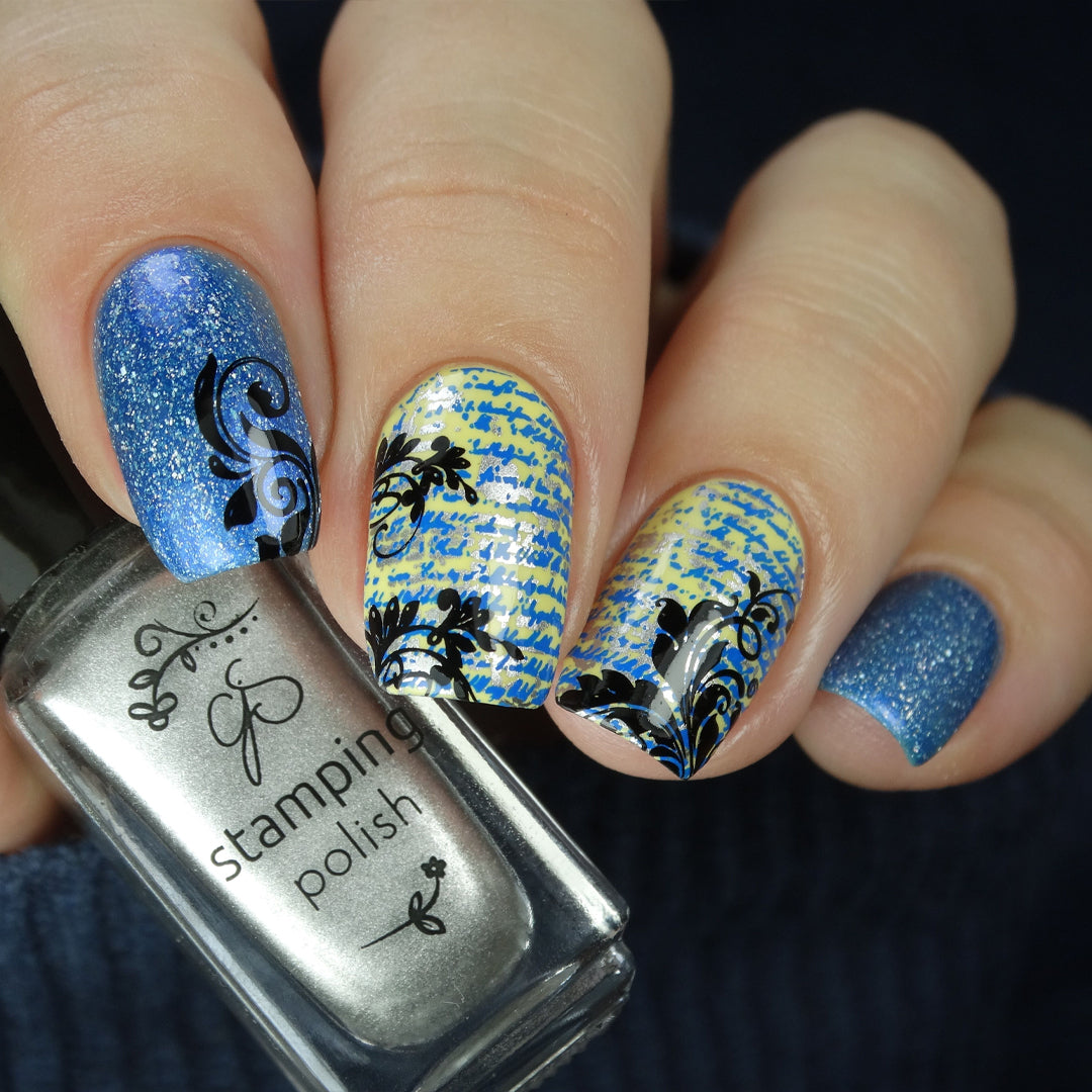 Grunge Series - Chic (CjS-201) Etched Nail Art Stamping Plate