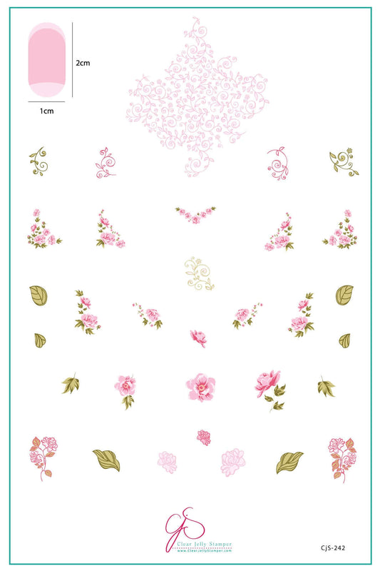 layered-nail-art-stamping-plate-inspo-card-showing-colorful-designs-of-roses-and-leaves