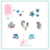 Mermaid Doodle 2 (CjS-25) - Steel Nail Art Stamping Plate 6x6 Clear Jelly Stamper Plate 