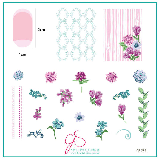 layered-nail-art-stamping-plate-inspo-card-with-colorful-designs-of-flowers-leaves-and-full-coverage-patterns