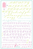 Alphabet Script (CjS-41) - Steel Nail Art Stamping Plate 14 x 9 Clear Jelly Stamper Plate 