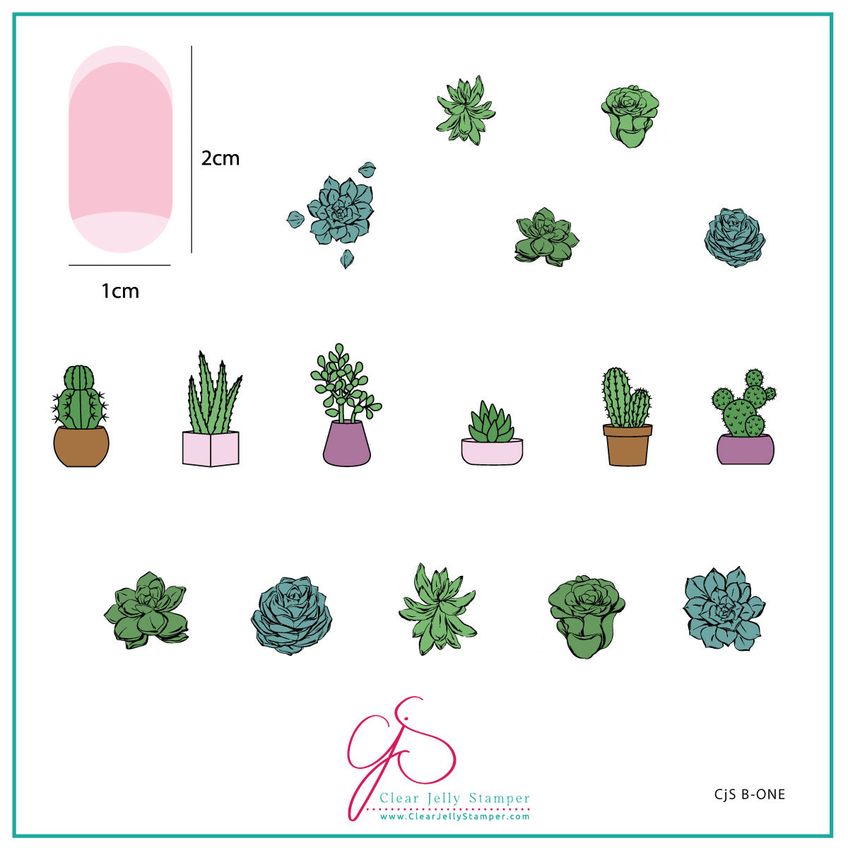 Beginner Edition (CjS-B-ONE) Etched Nail Art Stamping Plate