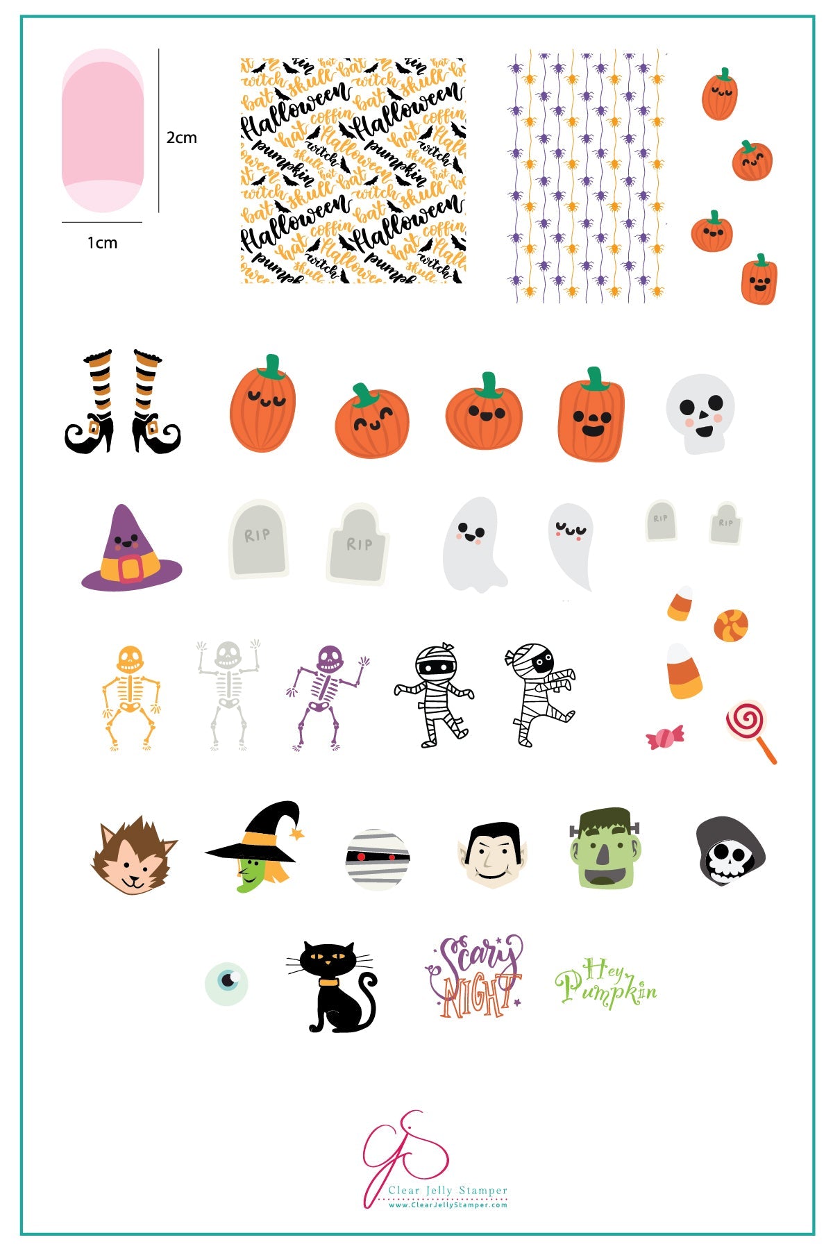 Dancing Skeletons (CjS H-23) Steel Stamping Plate 14 x 9 Clear Jelly Stamper Plate