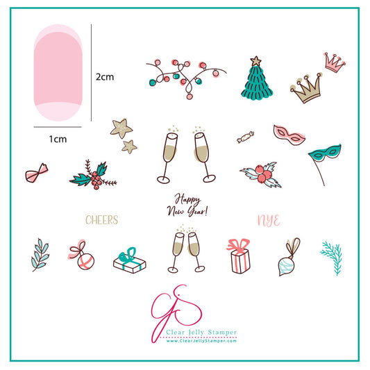 Cheers! (CjS H-61) Steel Stamping Plate 6x6 Clear Jelly Stamper