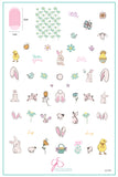 Bunny & Friends (CjSH-89) Steel Nail Art Layered Stamping Plate