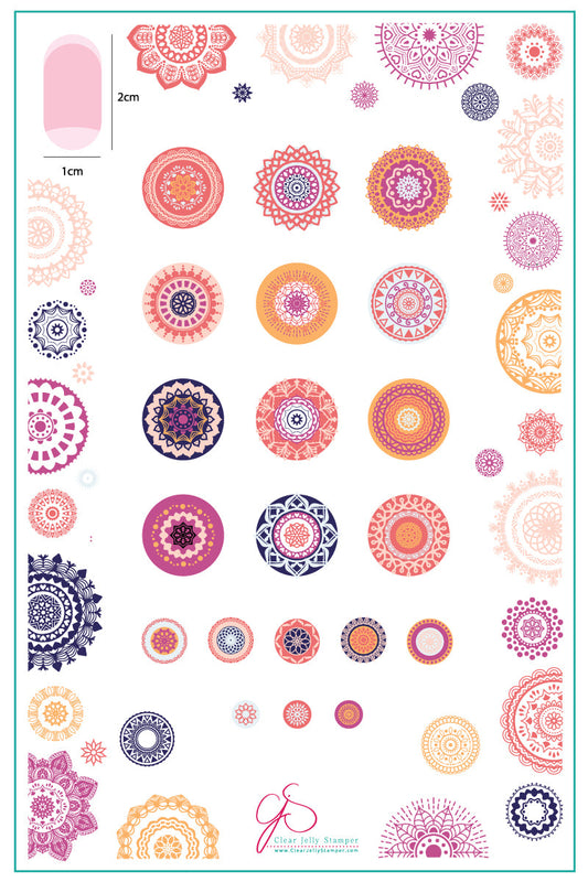 Myriad of Mandalas (CjSLC-18) - Steel Stamping Plate 14 x 9 Clear Jelly Stamper