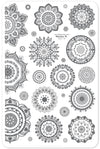 Manishas Mandalas (CjSLC-19) - Steel Stamping Plate 14 x 9 Clear Jelly Stamper 