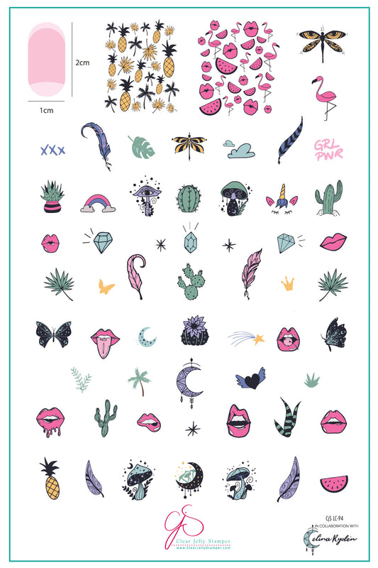 Celina Ryden - One (CjSLC-94) Etched Nail Art Stamping Plate