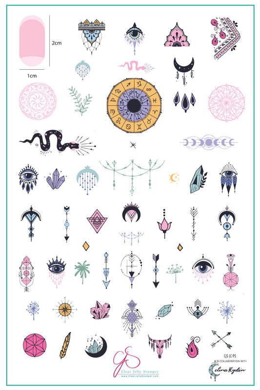 Celina Ryden - Two (CjSLC-95) Etched Nail Art Stamping Plate