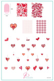 Millions of Hearts (CjSV-30) Steel Layered Nail Art Stamping Plate