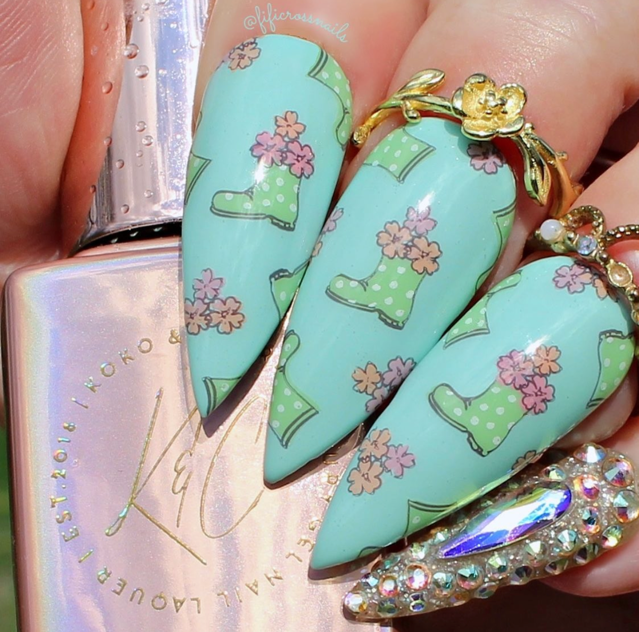 Hippity Hoppity (CjSH-51) Etched Nail Art Stamping Plate
