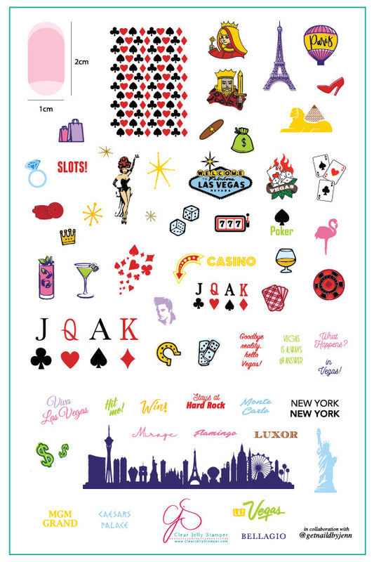 Roll the Dice! (CjSLC-47) Steel Stamping Plate 14 x 9 Clear Jelly Stamper