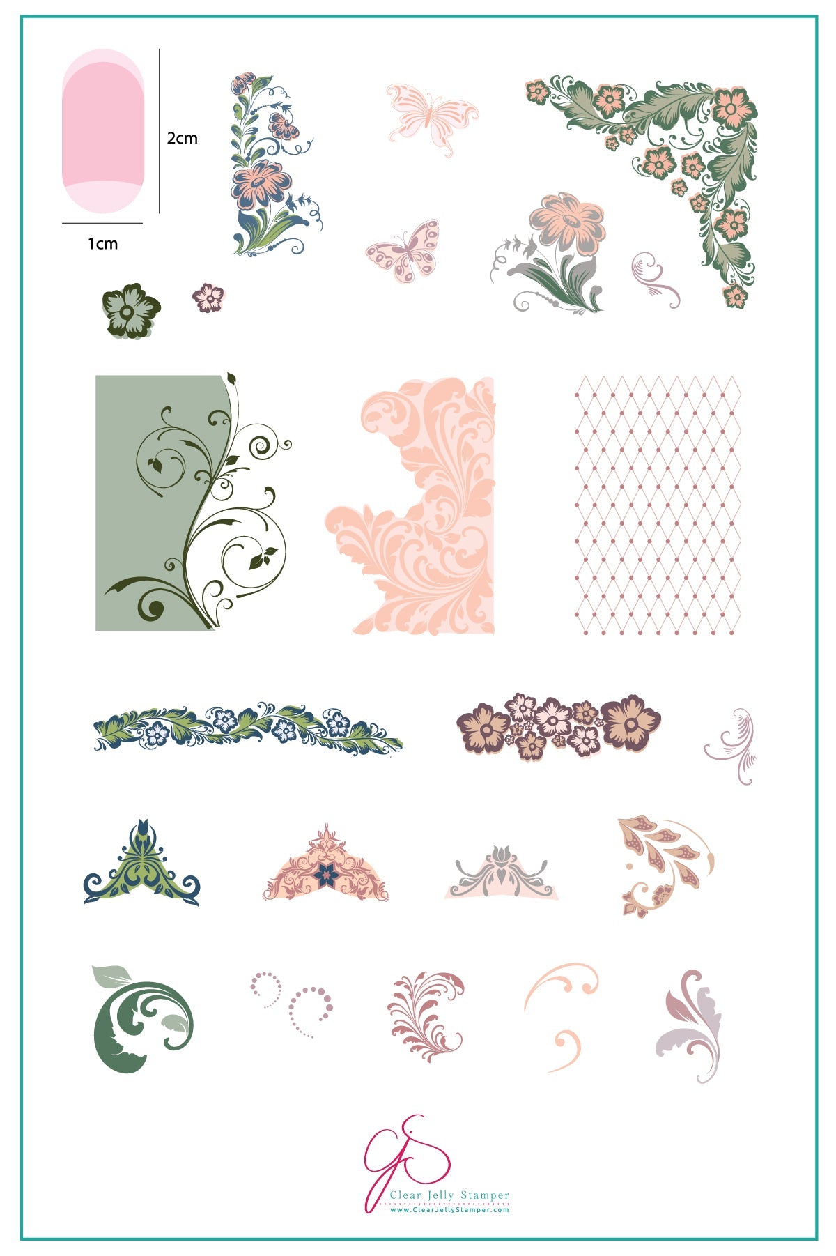 If it Aint Baroque, Dont Fix It! (CjS-72) Steel Nail Art Stamping Plate 14 x 9 Clear Jelly Stamper Plate