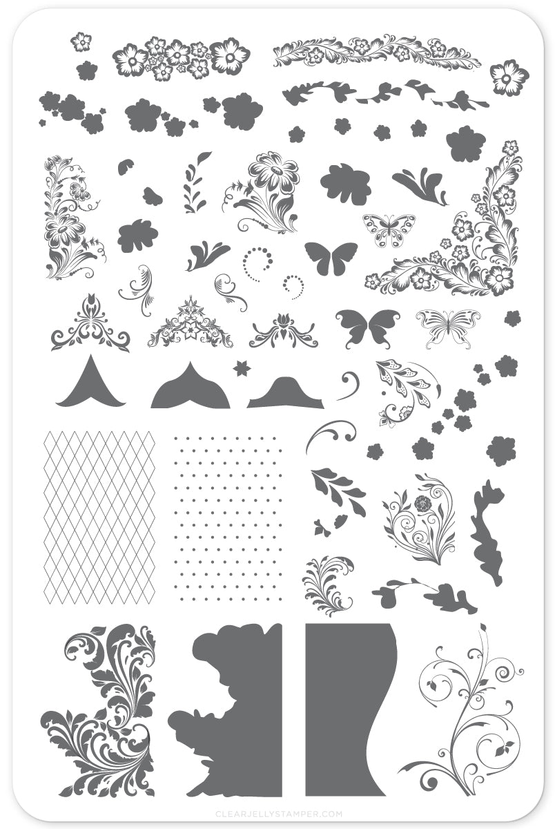 If it Aint Baroque, Dont Fix It! (CjS-72) Steel Nail Art Stamping Plate 14 x 9 Clear Jelly Stamper