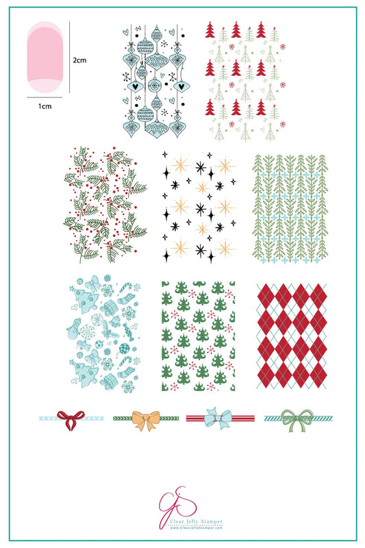 Pretty Paper - Classic (CjS C-25) Steel Nail Art Stamping Plate 14 x 9 Clear Jelly Stamper