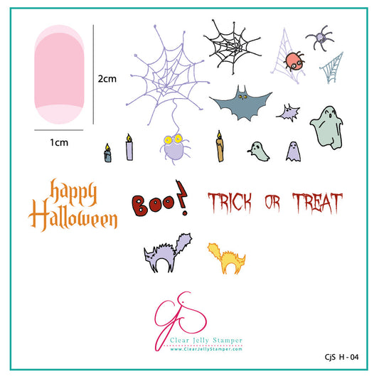 Halloween - Trick OR Treat (CjSH-04) - Steel Stamping Plate 6x6 Clear Jelly Stamper Plate