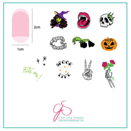 Bite Me! (CjS-H-40) Steel Stamping Plate 6x6 Clear Jelly Stamper