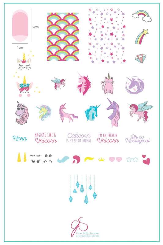 #AlwaysBeAUnicorn (CjS LC-51) Steel Stamping Plate 14 x 9 Clear Jelly Stamper