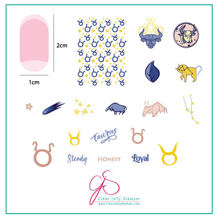 Taurus (CjSZ-03) Steel Stamping Plate 6x6 Clear Jelly Stamper