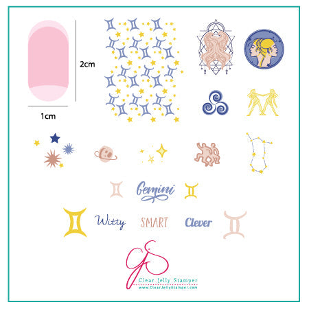 Gemini (CjSZ-04) Steel Stamping Plate 6x6 Clear Jelly Stamper