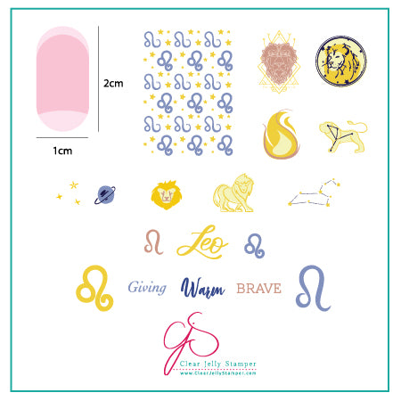 Leo (CjSZ-06) Steel Stamping Plate 6x6 Clear Jelly Stamper