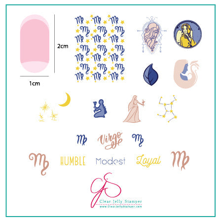 Virgo (CjSZ-07) Steel Stamping Plate 6x6 Clear Jelly Stamper