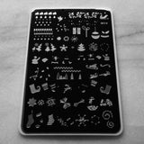 All the Trimmings (CjSC-16) - Steel Nail Art Stamping Plate 14 x 9 Clear Jelly Stamper 
