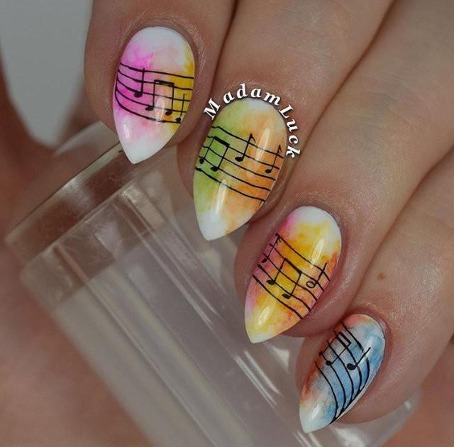 Music and Notes (CjS-11) - Steel Nail Art Stamping Plate 6x6 Clear Jelly Stamper