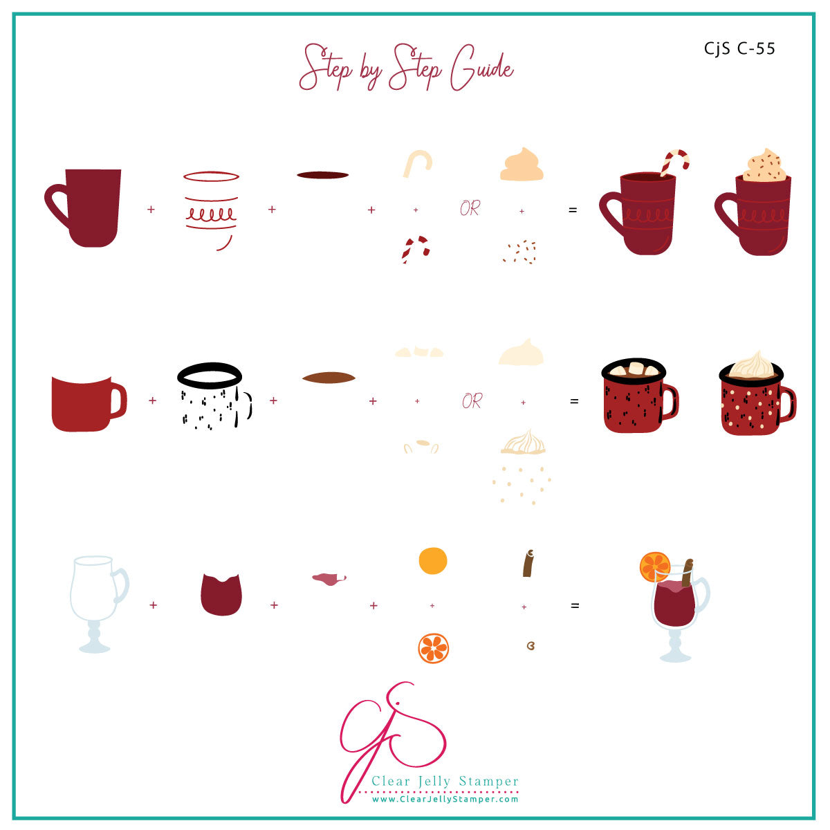 Cozy Bevvys (CjSC-55) Etched Nail Art Stamping Plate