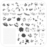 Floral Blossom - One (CjS-279) Steel Nail Art Layered Stamping Plate