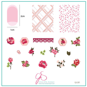 Floral Blossom - Three (CjS-281) Steel Nail Art Layered Stamping Plate