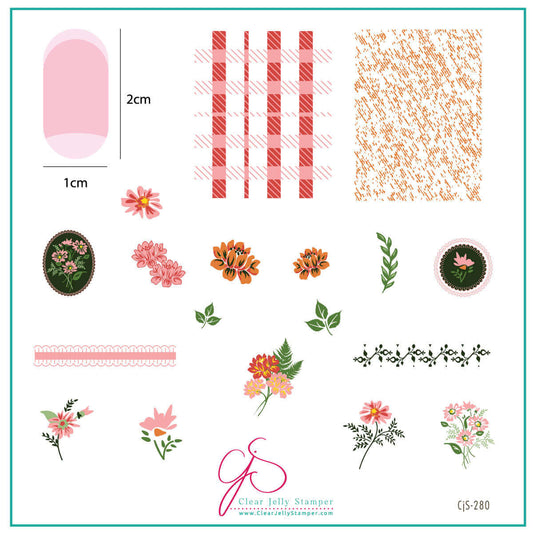 layered-nail-art-stamping-plate-inspo-card-with-colorful-designs-of-peonies-daisies-and-plaid-patterns