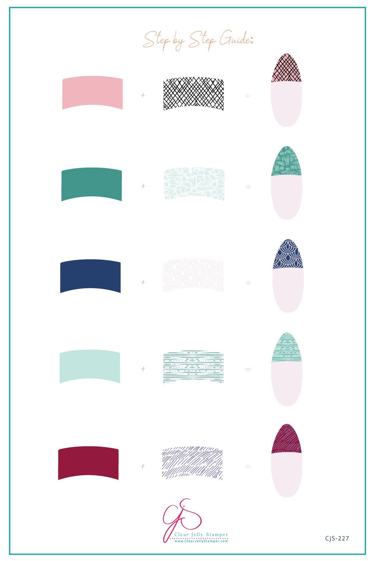 French-Textile - Collection 1 (CjS-227) Steel Nail Art Layered Stamping Plate