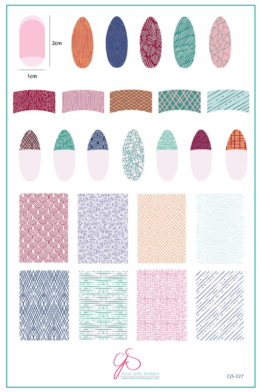 French-Textile - Collection 1 (CjS-227) Etched Nail Art Stamping Plate