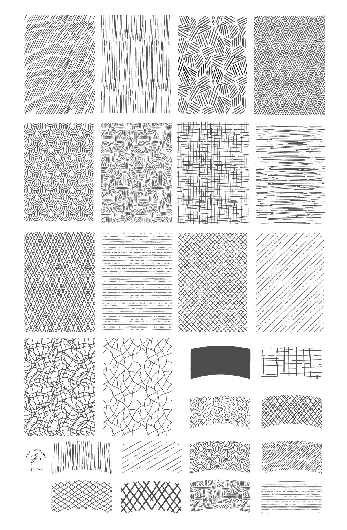 French-Textile - Collection 1 (CjS-227) Steel Nail Art Layered Stamping Plate