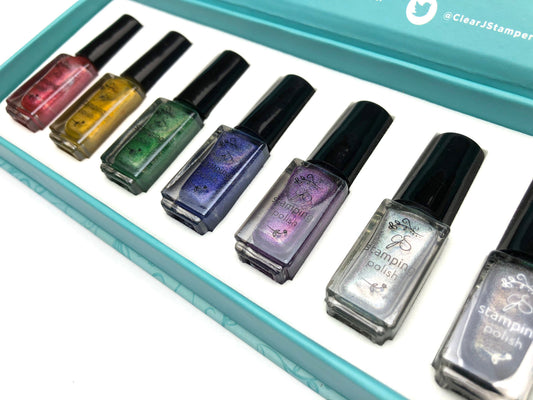 Stamping Polish Kit - Holo (7 Colors) Polish Kits Clear Jelly Stamper