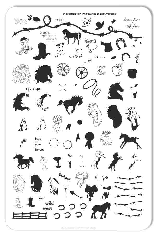 Horsin' Around (CjSLC-40) Steel Stamping Plate 14 x 9 Clear Jelly Stamper