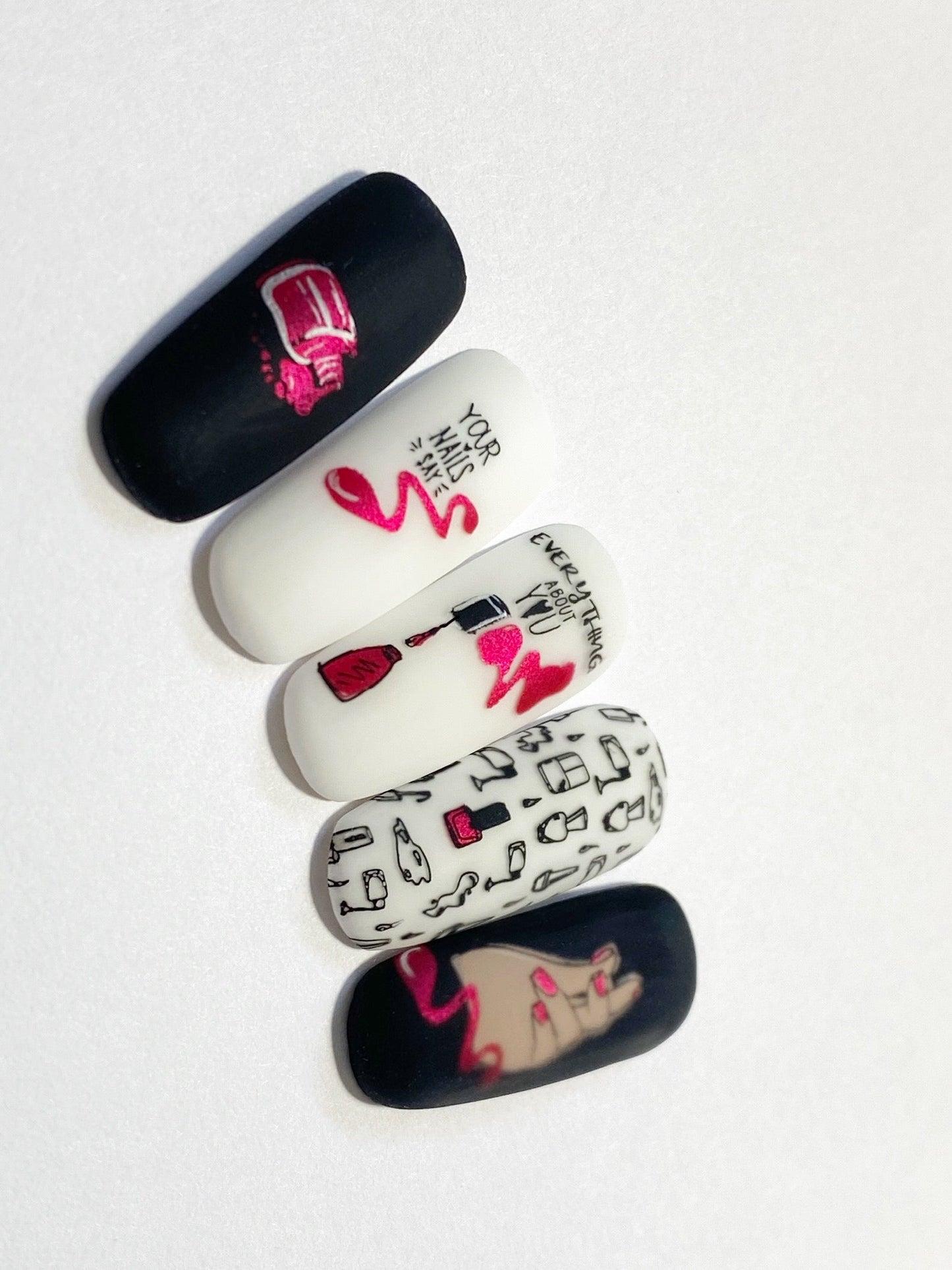 But First, Nails (CjS-192) Steel Stamping Plate 8 x 8 Clear Jelly Stamper