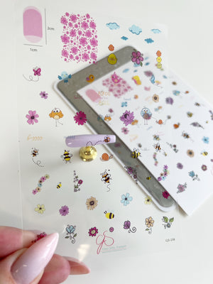 Clear Color Nail Art Placement Card for Older Plates - Everyday