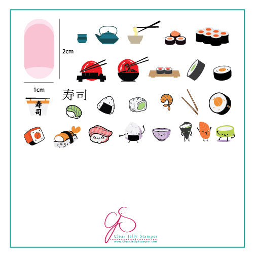 Wok and Roll (CjSLC-71) Steel Stamping Plate 8 x 8 Clear Jelly Stamper