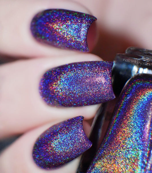 Holo 7 - Grape Escape - Nail Stamping Color (5 Free Formula) Polish Clear Jelly Stamper