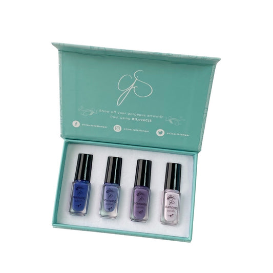 Nail Art Stamping Color Kit - Purplicious (4 colors)