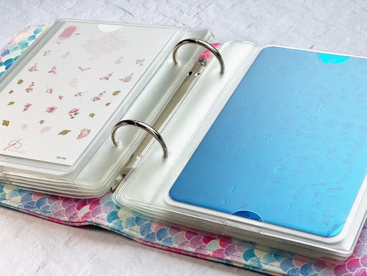 Replacement Binder Sleeves - Stamping Plate Binder (Rainbow Mermaid & Lace)