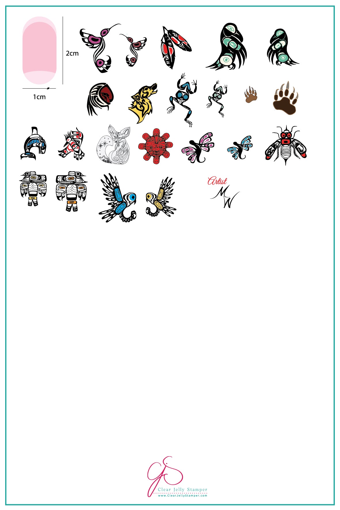 Tribal Spirits by Minnie (CjS LC-39) Steel Stamping Plate 14 x 9 Clear Jelly Stamper