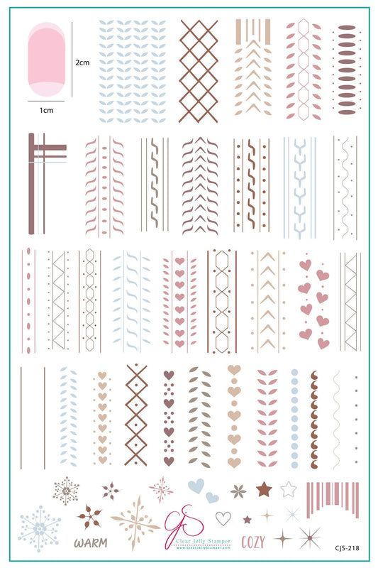 Sweater Textures (CjS-218) Etched Nail Art Stamping Plate