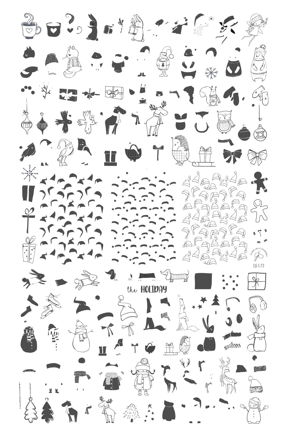 The Holiday (CjSC-72) Etched Nail Art Stamping Plate