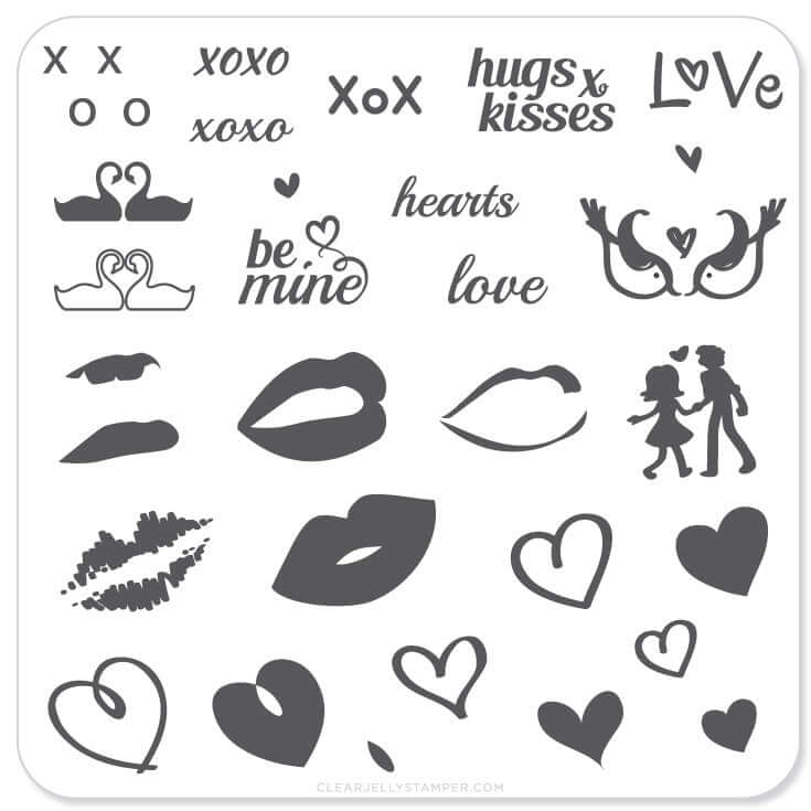 layered_nail_art_stamping_plate_with_designs_of_hearts_lips_and_words_for_nail_art