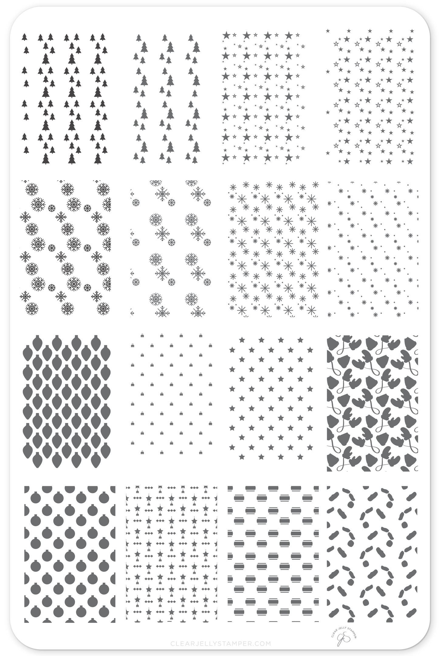 Pretty Paper - Jolly (CjSC-42) Etched Nail Art Stamping Plate