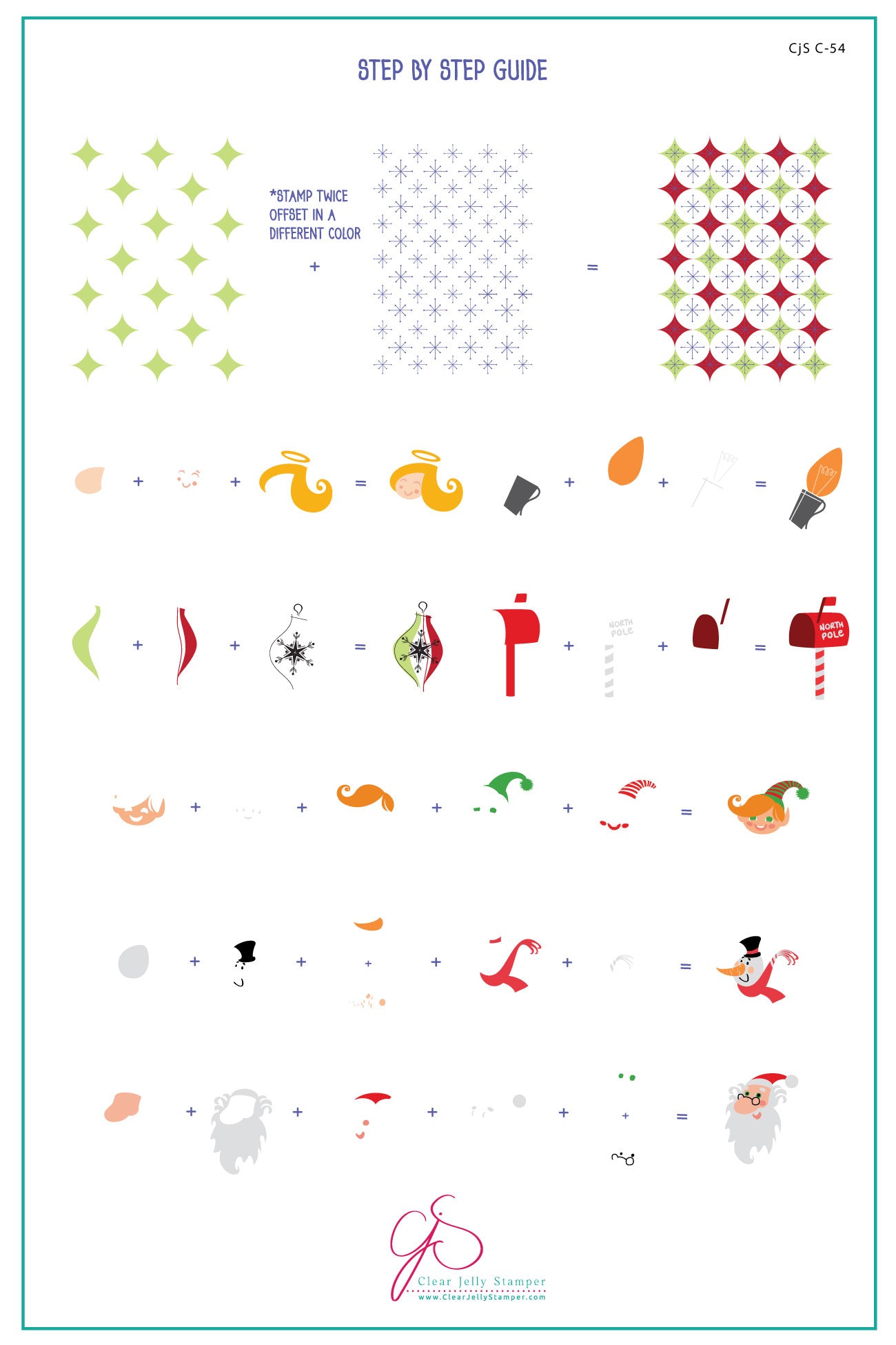 Whimsical Christmas (CjSC-54) Etched Nail Art Stamping Plate